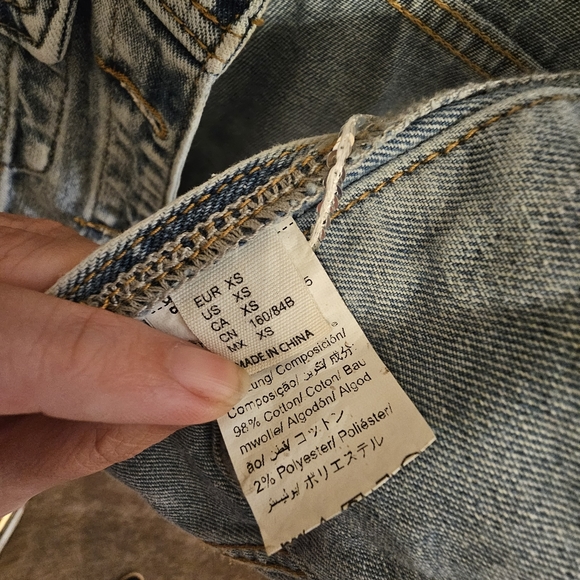 SweatyRocks XS Over Sized Ladies Festival Western Denim Fringe Crop Vest - Picture 2 of 4